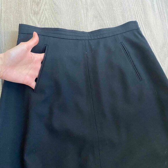 Vintage Talbots Wool Flare Circle Midi Skirt Size 6P Office Career Professional - Picture 5 of 9